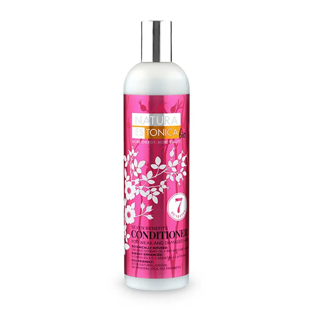 Natura Estonica Après-shampoing pour cheveux faibles et abîmés 7 avantages, 400 ml