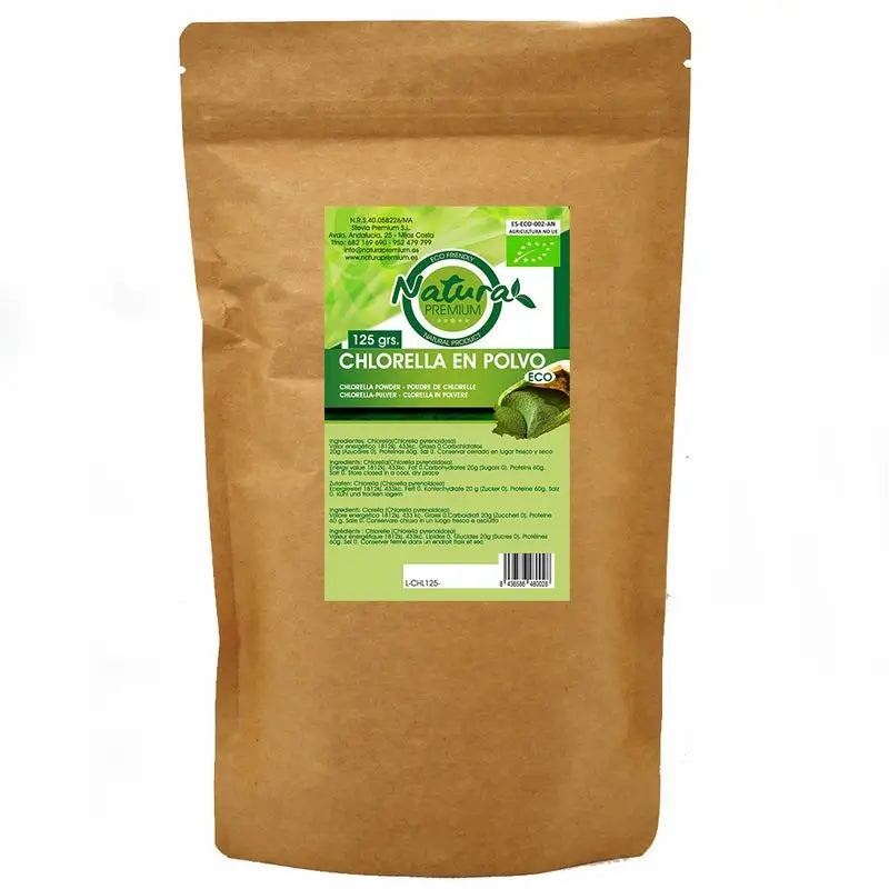 Natura Premium Chlorella Powder Bio , 125 gr