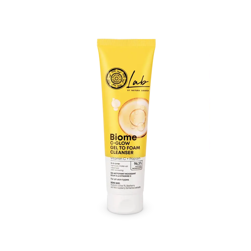 Natura Siberica Gel nettoyant moussant pour le visage Cglow, 140 Ml
