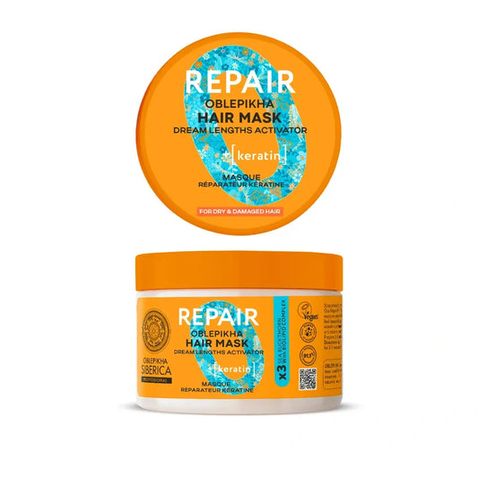 Natura Siberica Masque capillaire réparateur à la kératine, 300 ml