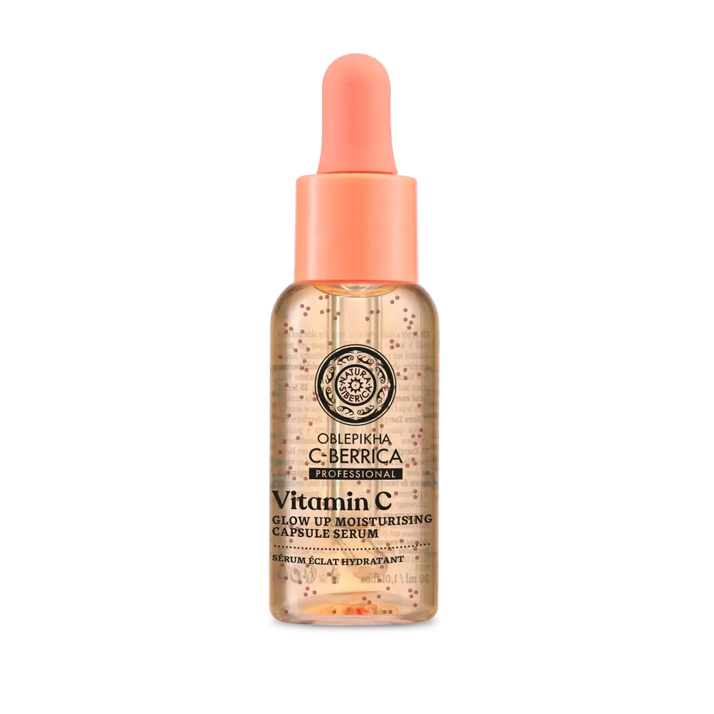 Natura Siberica Sérum hydratant pour le visage avec capsules Glow Up, 30 ml