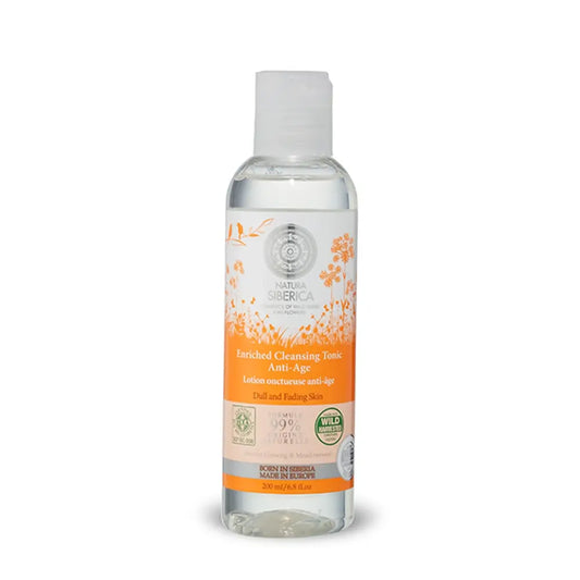 Natura Siberica Enriched Anti-Age Cleansing Toner, pour les peaux fatiguées et ternes, 200 ml