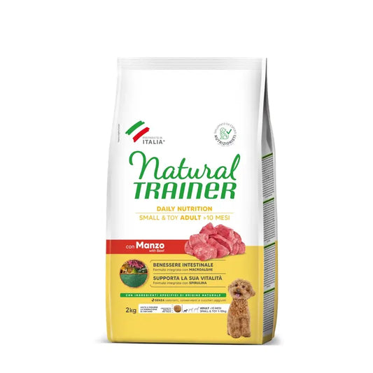 Natural Trainer Canine Adult Mini Beef 2kg, nourriture pour chiens