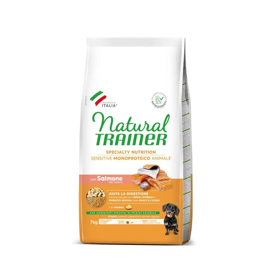 Natural Trainer Canine S/Gluten Adult Salmon 7Kg, nourriture pour chiens