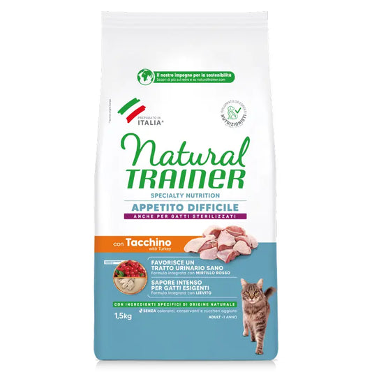 Natural Trainer - Croquettes pour chats, à la viande blanche, Superpremium, 1,5 kg