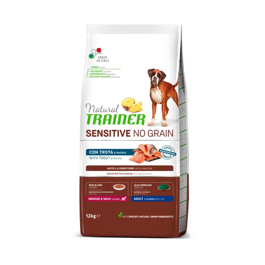 Natural Trainer - Croquettes pour chiens, Medium, au poulet, Superpremium, 12 kg