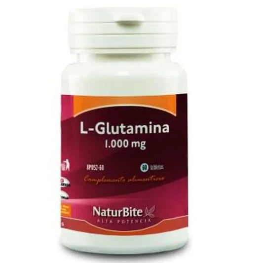 Naturbite L-Glutamine 1000Mg. 60 Tablets