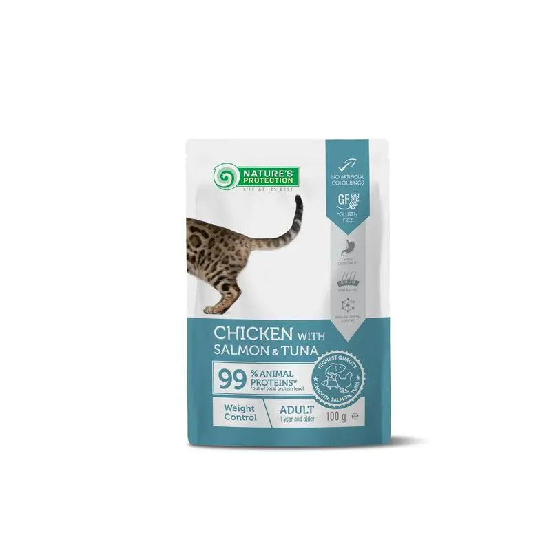Natures P Cat Weight Control Chicken Salmon Tuna Pouch 100Gr