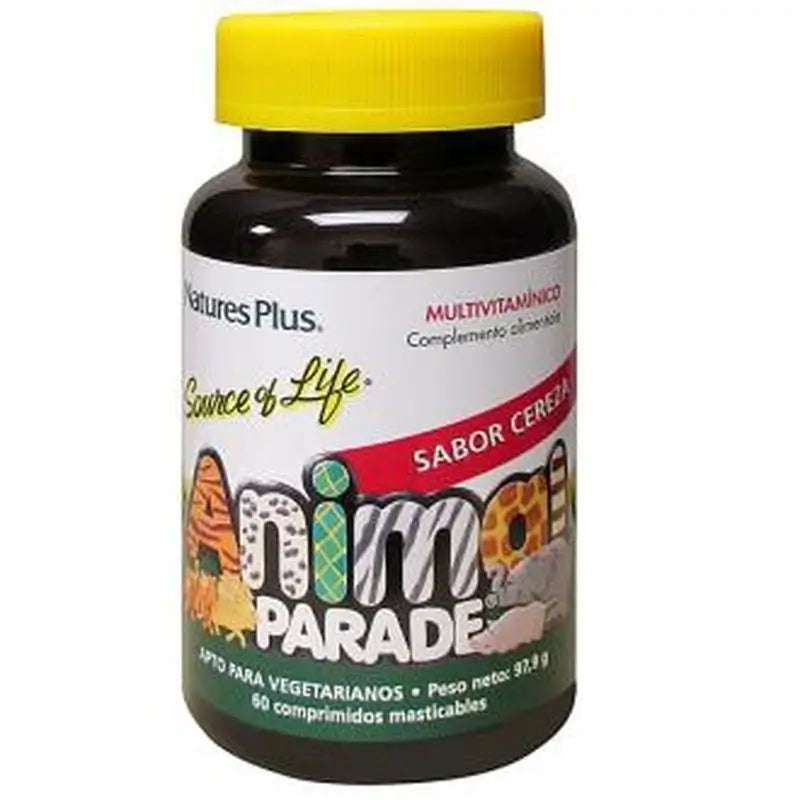 Natures Plus Animal Parade Multiv. Cherry 60 Animal Mast.