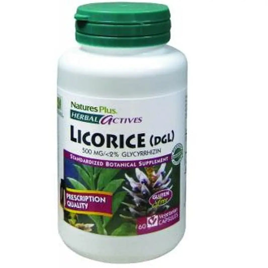Natures Plus Licorice (Dgl) Licorice500Mg. 60Caps Herbal Actives