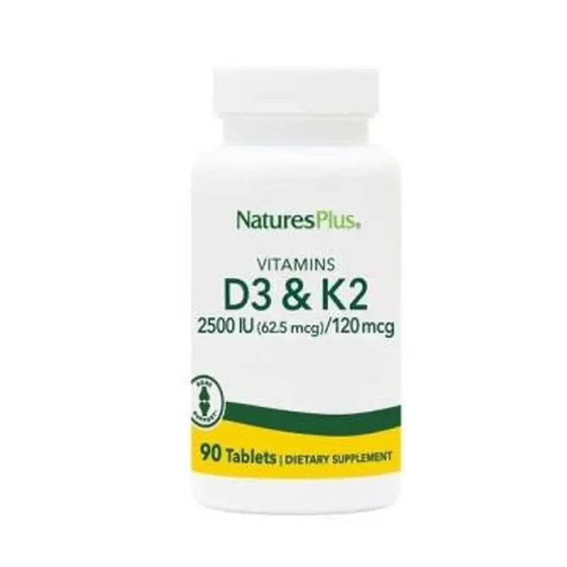 Natures Plus Vitamin D3 2500Ui+Vit K2 120Mcg 90Comp.