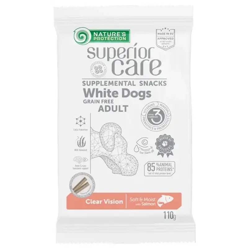 Natures Protection Sc White Dog Snack Vision Sans Grains Saumon 110Gr