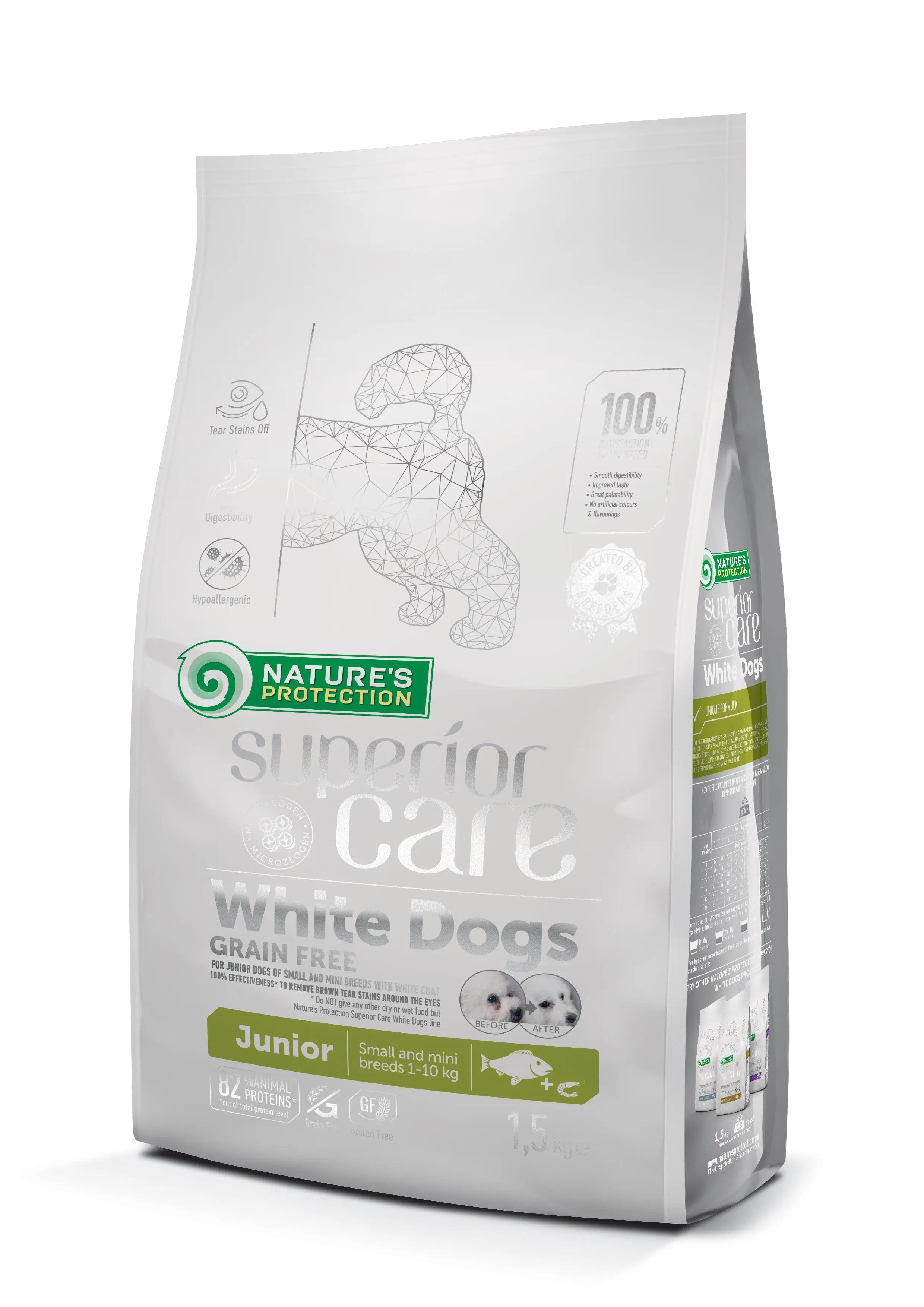 Natures Protection Superior Care White Dogs Grain Free Fish Puppy Food 1,5Kg