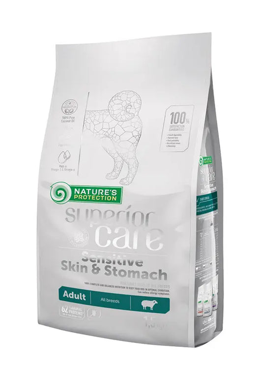 Natures Protection Superior Care White Dogs Dog Food Sensitive Skin & Stomach Lamb Meal 1,5Kg