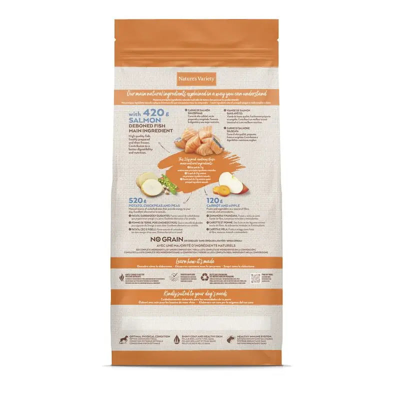 Nature's Variety Canine Adult Original Med Max Salmon 2Kg, nourriture pour chien