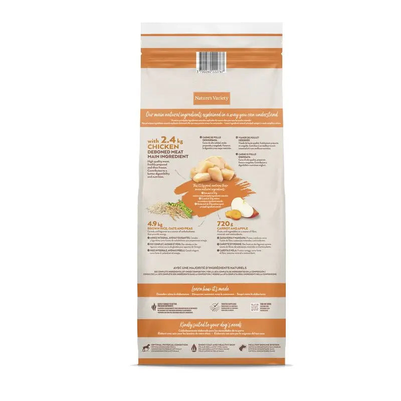 Nature's Variety Canine Adult Original Med/Max Chicken 12Kg, nourriture pour chien