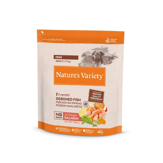 Nature's Variety Canine Adult Original Mini Salmon 600Gr, nourriture pour chiens
