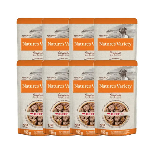 Nature'S Variety Canine Adult Original Pate Mini Beef, 8 x 150 g, wet dog food