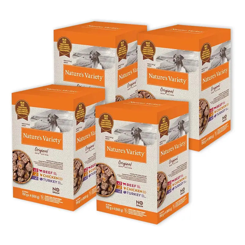 Nature'S Variety Canine Adult Original Pate Mini Multipak 4X150Gr, wet dog food