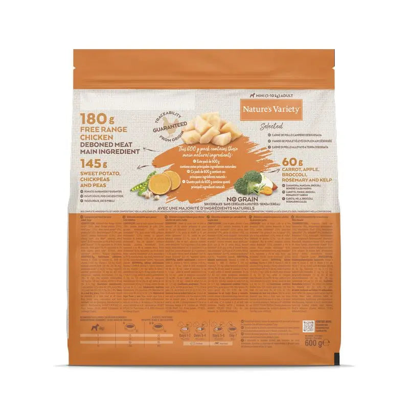 Nature'S Variety Canine Selected Adult Mini Chicken Campero 600Gr, nourriture pour chien