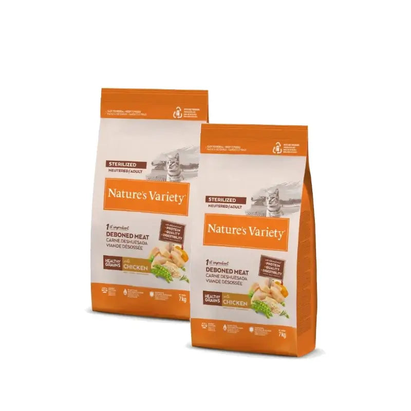 Nature'S Variety Cat Healthy Grain Sterilized au poulet, lot de 2 x 7 kg