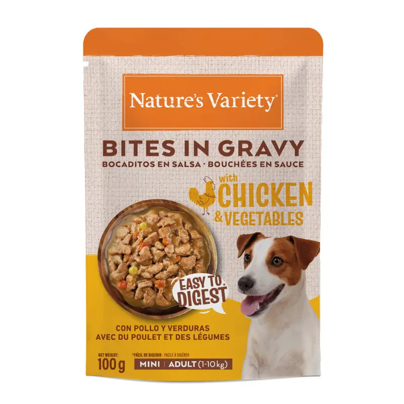 Nature'S Variety - Nourriture humide pour chiens, format mini, au poulet et aux légumes, portion individuelle, 100 g