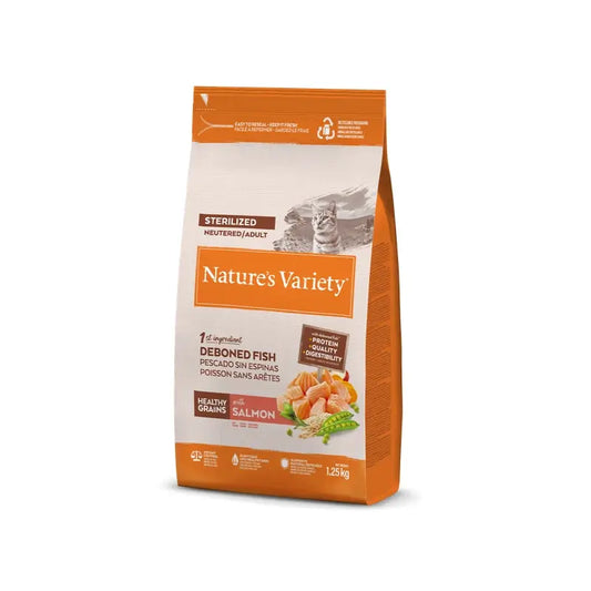 Nature's Variety Feline Adult Original Sterilised Salmon 1,25Kg, nourriture pour chat