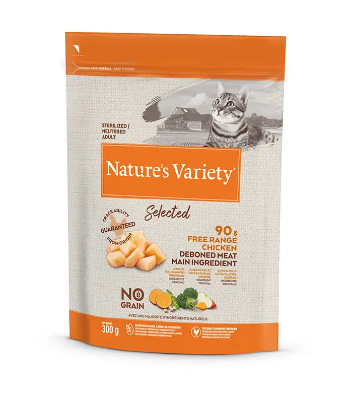 Nature'S Variety Feline Adult Selected Adult Sterilised Chicken, 8 x 300 g, cat food