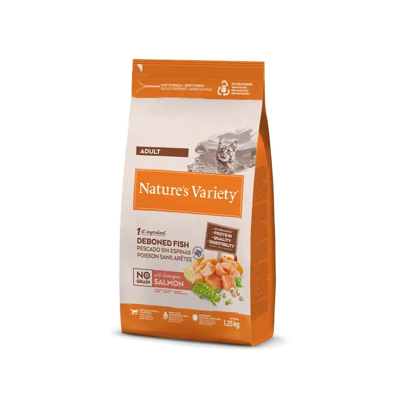 Nature's Variety Feline Adult Selected Norwegian Salmon 1,25Kg, nourriture pour chats