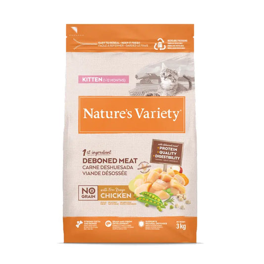 Nature'S Variety - Croquettes sans céréales pour chats, au poulet, naturelles, 3 kg