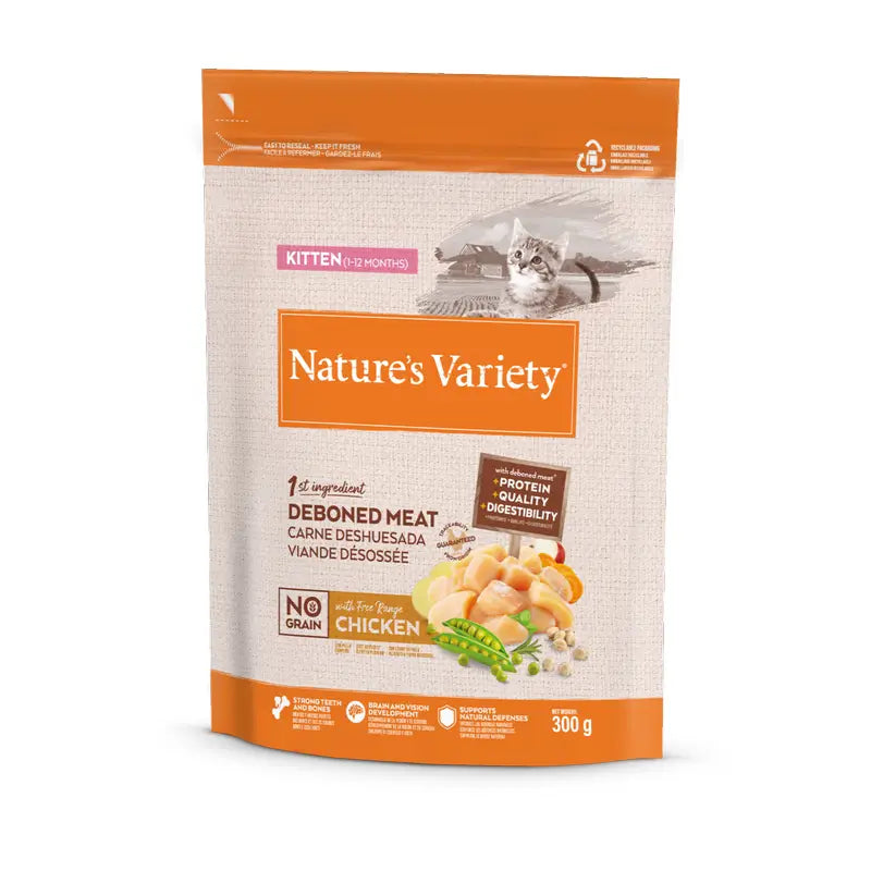 Nature'S Variety Grain Free Kitten : croquettes pour chatons au poisson blanc, 300 g