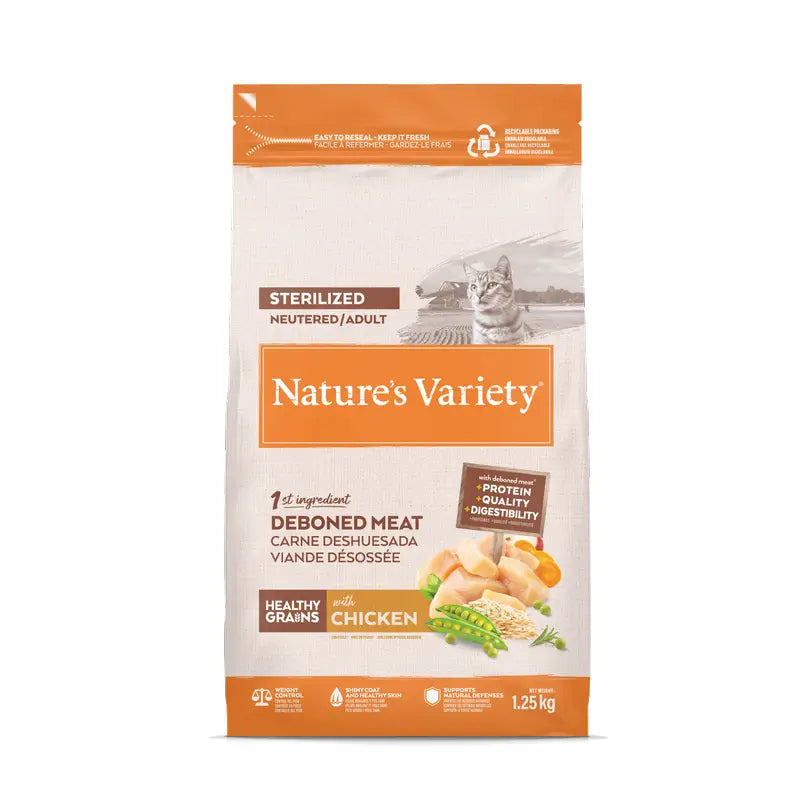 Nature'S Variety Croquettes pour chats, au poulet, naturelles, 1,25 kg