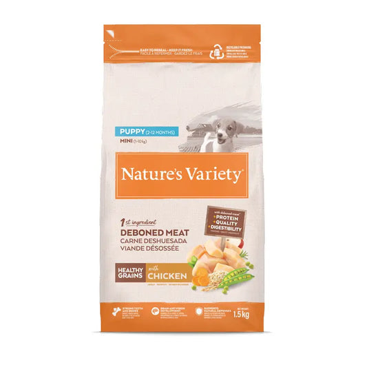 Nature'S Variety Croquettes pour chiens, Mini, au poulet, naturelles, 1,5 kg