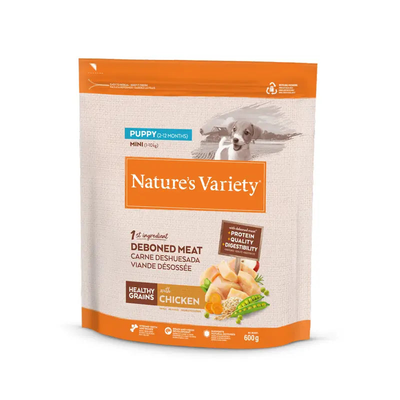 Nature'S Variety Croquettes pour chiens, Mini, au poulet, naturelles, 600 g