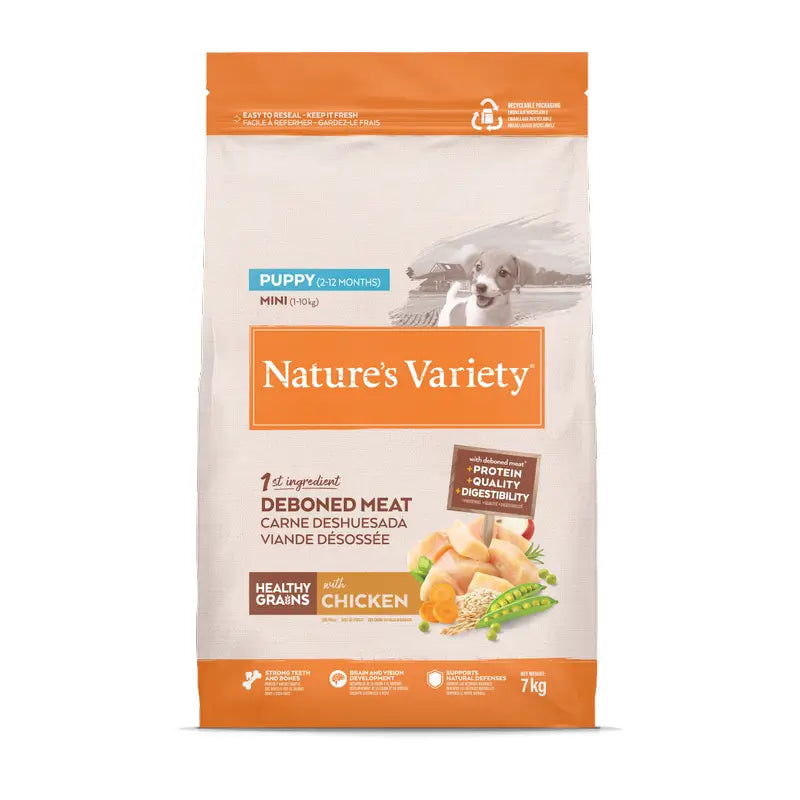 Nature'S Variety Croquettes pour chiens, Mini, au poulet, naturelles, 7 kg