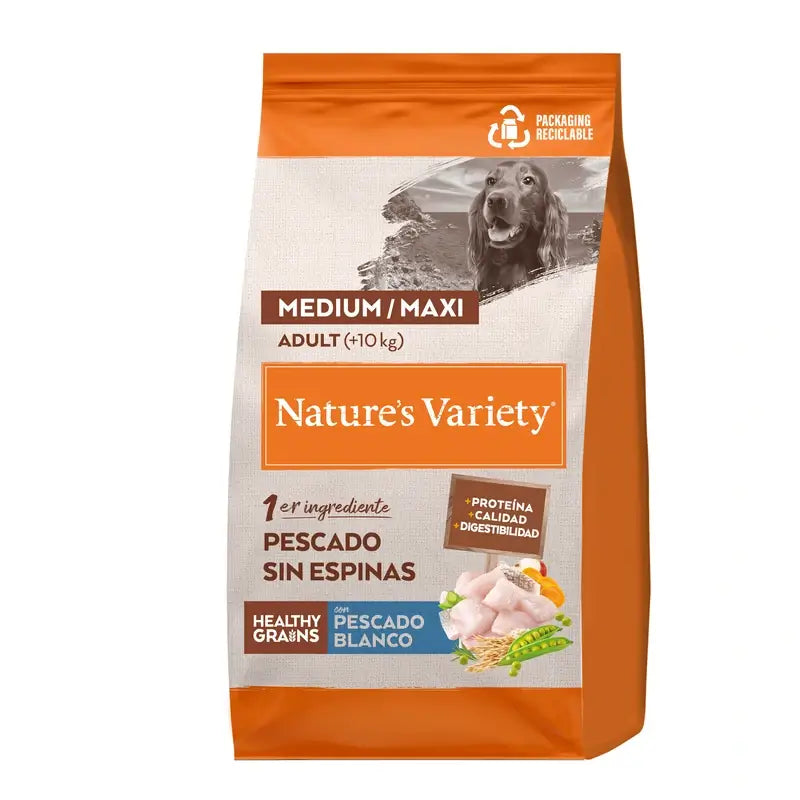 Nature's Variety Chiens Medium White Fish aux céréales 12 000 g