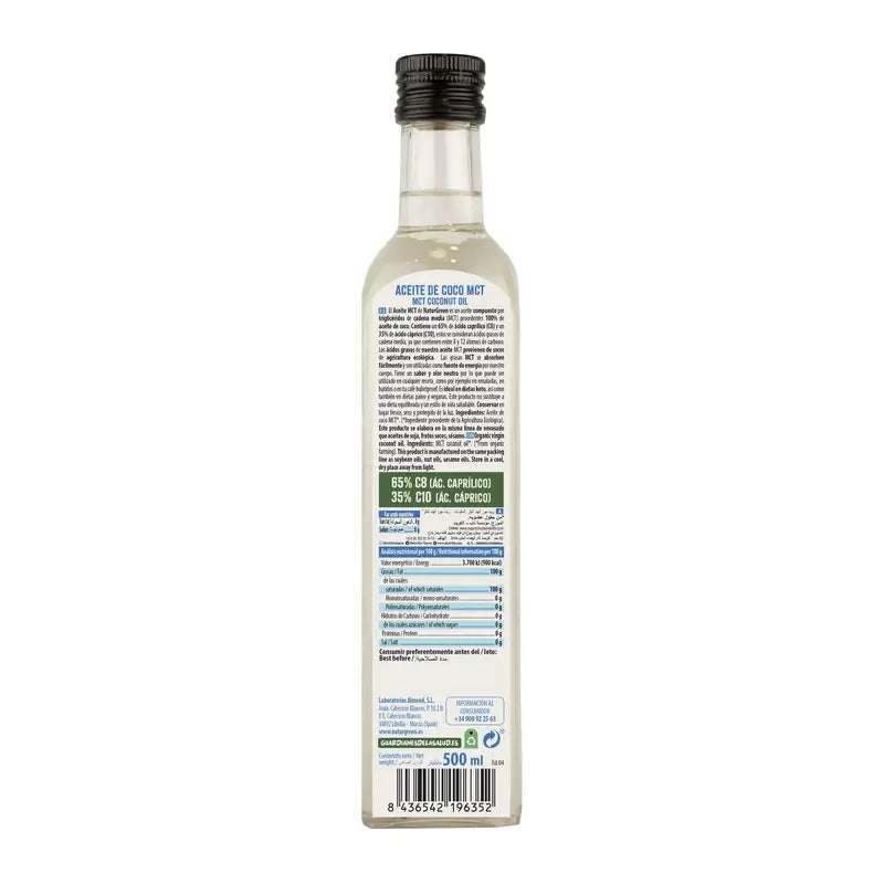Naturgreen Huile de Coco Mct Bio, 500 ml