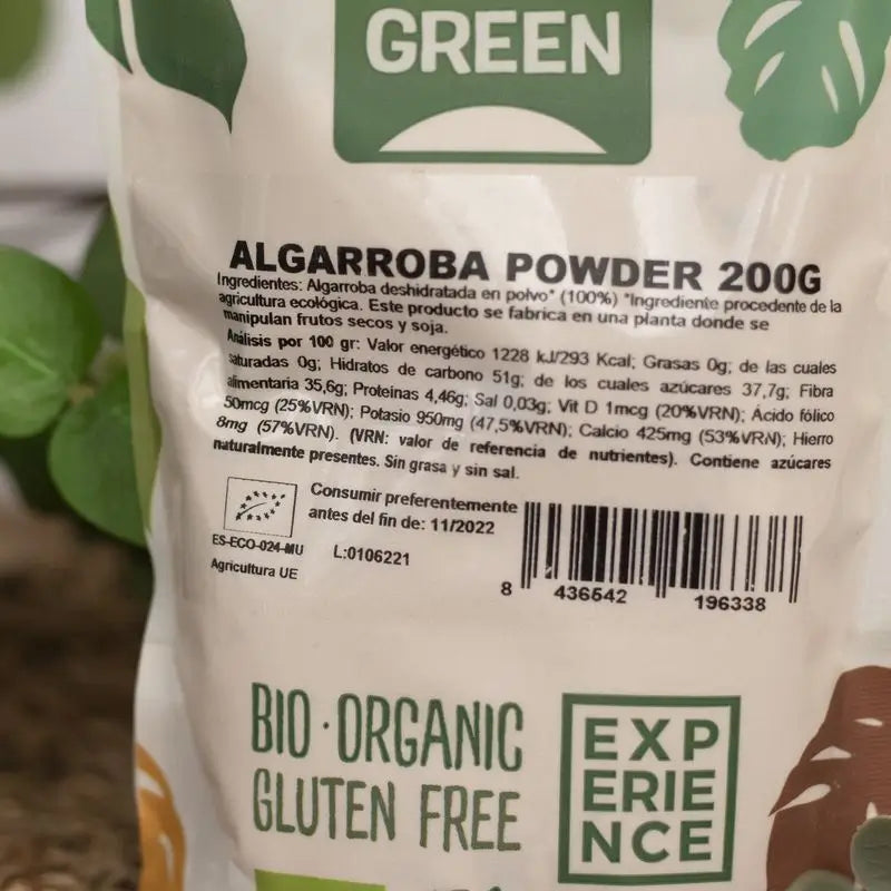 Naturgreen Expérience Caroube en poudre Bio Sans Gluten, 200 g