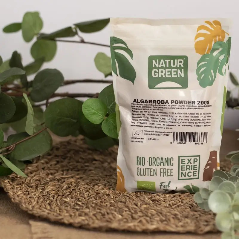 Naturgreen Expérience Caroube en poudre Bio Sans Gluten, 200 g