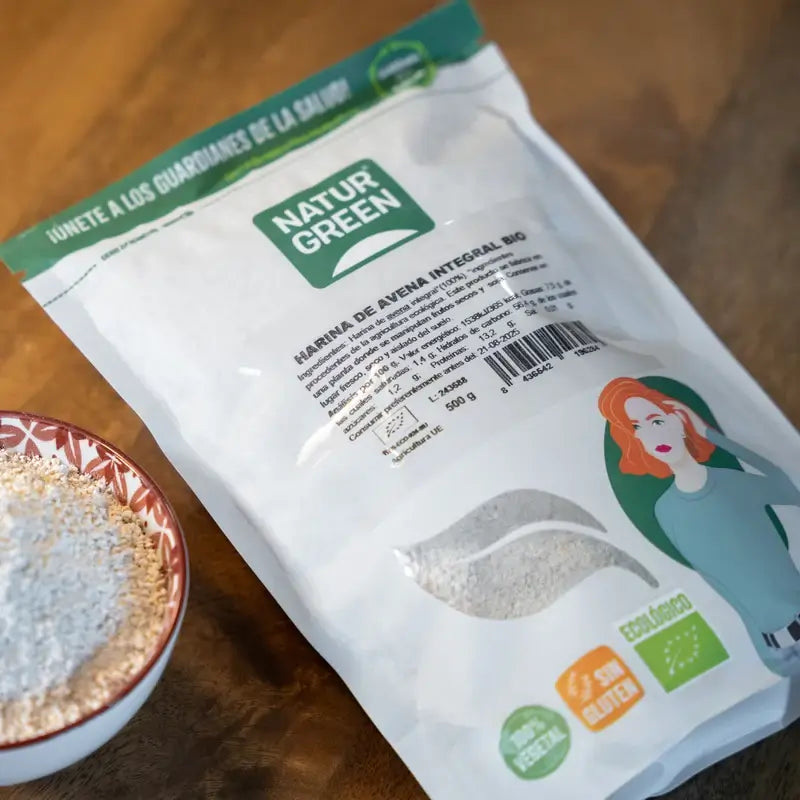 Naturgreen Flocons d'avoine complets sans gluten, 500 g