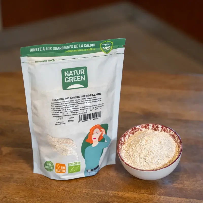 Naturgreen Flocons d'avoine complets sans gluten, 500 g