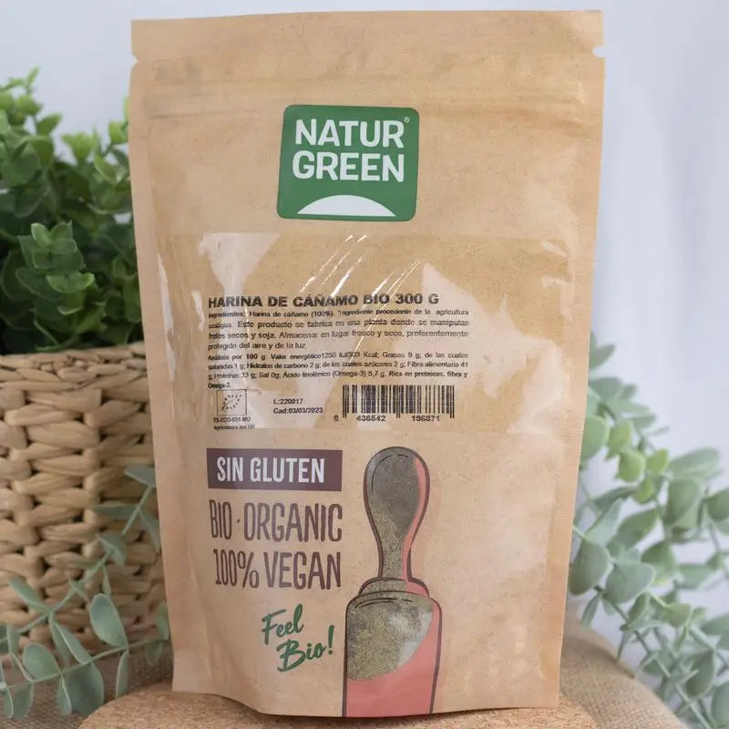 Farine de chanvre Naturgreen, 300 g