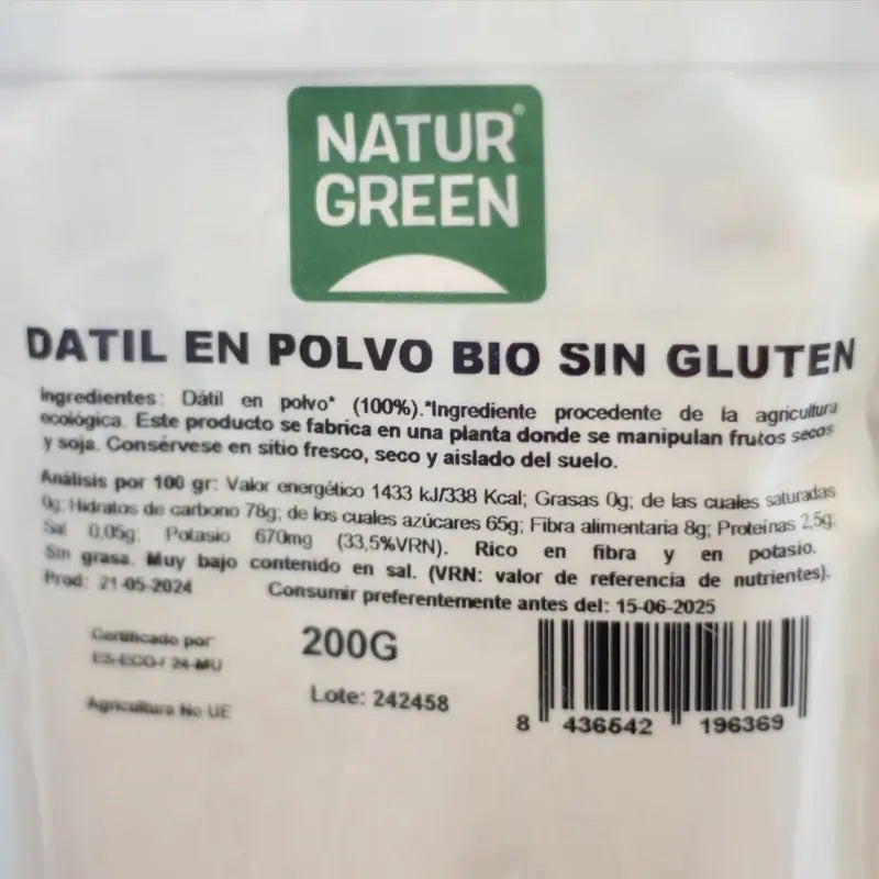 Naturgreen Farine de dattes bio, 200 g