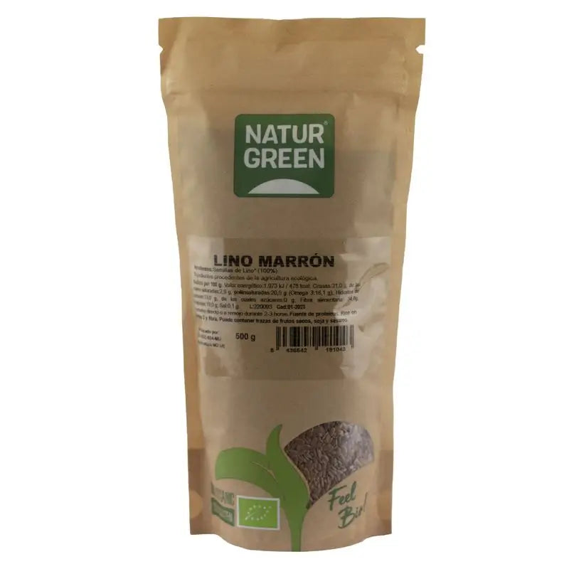 Naturgreen Lin brun Bio, 500 g
