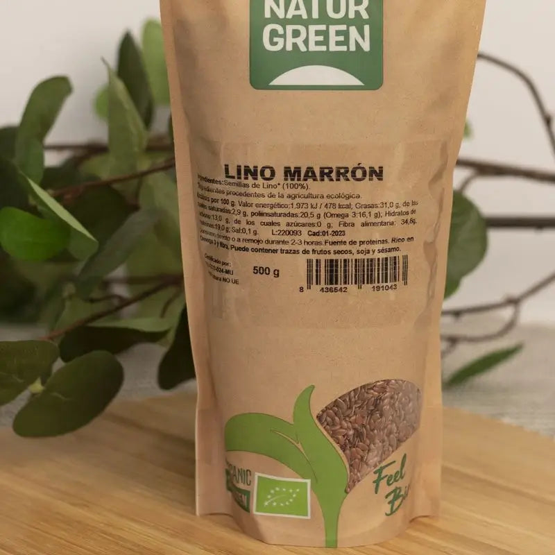 Naturgreen Lin brun Bio, 500 g