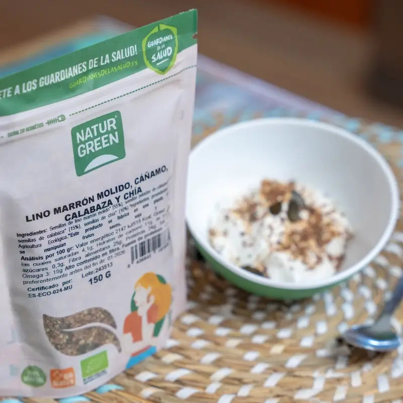 Naturgreen Graines de lin, de chanvre, de citrouille et de chia, 150 g