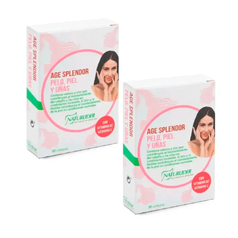 Naturlider Age Splendor Hair Skin Nails, Pack 2 x 30 gélules