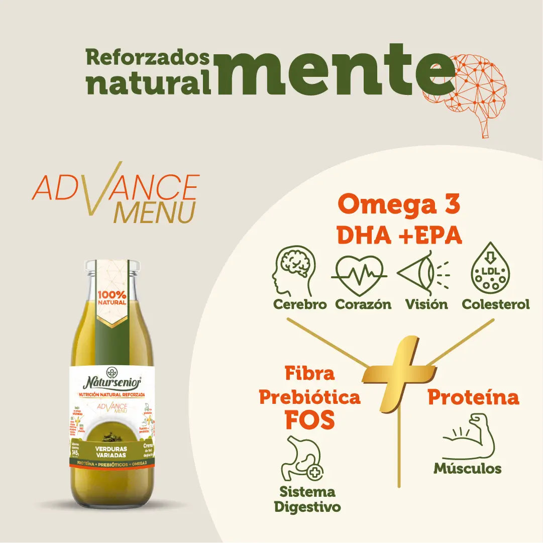 Natursenior Adult Vegetable Cream Légumes mélangés avec Oméga 3 Dha, prébiotiques et protéines. 255 gr