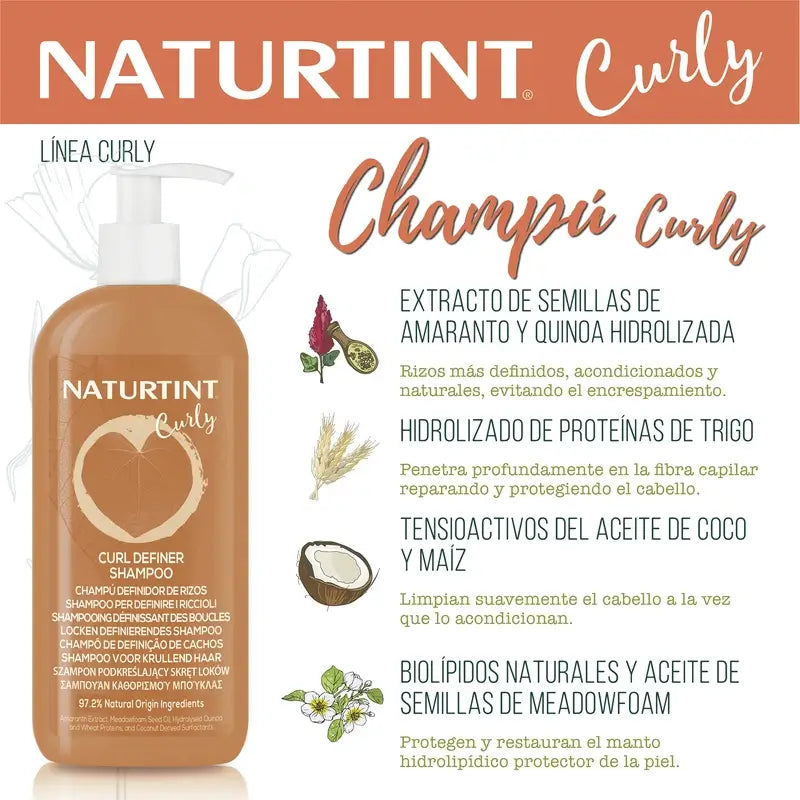 Naturtint Curly Shampooing boucles définies 330Ml