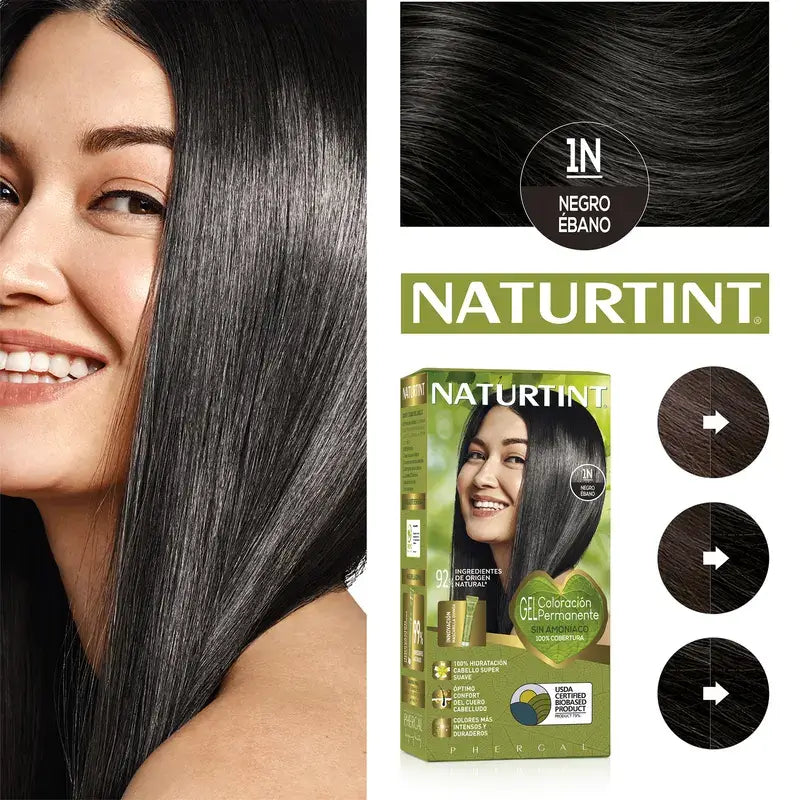 Naturtint Colorant permanent sans ammoniaque 1N - Noir ébène